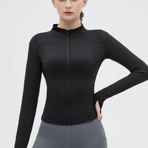 Black Long Sleeve Zip-Up Jacket